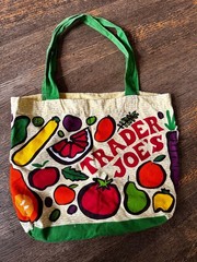 Traders Joe Canvas Bag 18X13X4 Fruit Sustainable Reusable Grocery Farmers Market