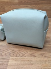 2 pc set Sonia Kashuk Cosmetic Bags for Women Minimalism Makeup Ivory White