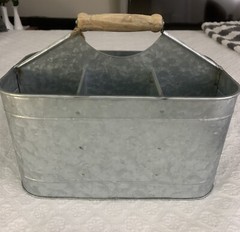 NWT metal tote with compartments