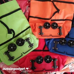 Expandable Adjustable Shopping Tote Bag with Wheels Holds Up to 20Kg 5 Colours