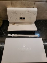 5493061 New 2019 Swarovski Travel Wallet/Wristlet Beige Crystal Women Ladies