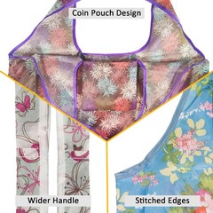 4 Pack 50Lbs Foldable Large Reusable Shopping Bags Washable Market Totes