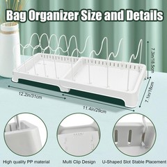 Reusable Shopping Bag Organizer, Adjustable Shelf Dividers, Great for Storing…