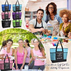 Activity Professional Week Gift Tote Bags Zipper Mesh Pocket 6 Pack