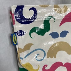 IKEA Tote Bag Mustache Storage Laundry 19 Gallon Banglig Frakta New Fun Colorful