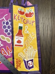 Trader Joe’s Comfort Mac Cheese PB Jam Reusable Shopping Tote Grocery Bag 6 Gal