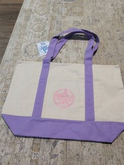 2026 Trader Joe’s Large Canvas Bag Lavender Reusable Tote Bag Spring Summer