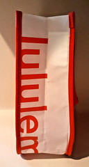 Lululemon Red x White Reusable Tote Shopping Store Bag, Yoga, Lunch Bag – Small