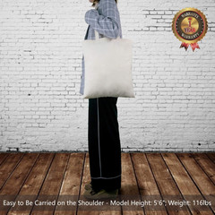 Topdesign 24-Pack Economical 16″X15″ Cotton Tote Bags, Lightweight Medium Reusab