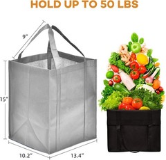 Fashionable 24-Pack Non-Woven Reusable Grocery Bags – Perfect for Any Occasion