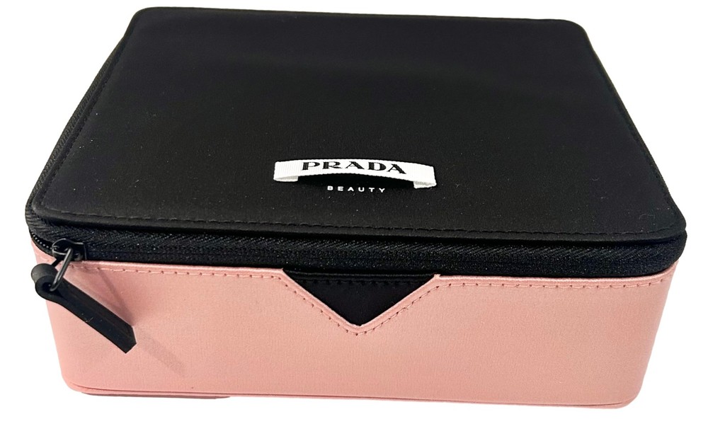 Prada Black Pink Train Case Beauty Fragrance Paradoxe Cosmetic Small,