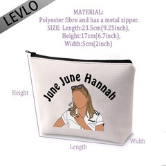 LEVLO Funny Deck Quotes Gifts June Hannah Makeup Bags