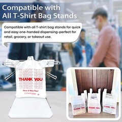 Versatile 100PCS White Plastic Shopping Bags – Ideal for Grocery and More