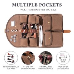 MrPyer Waxed Canvas 16.34″ x 9.65″ (unfolded), x 6.06″ (folded), Brown
