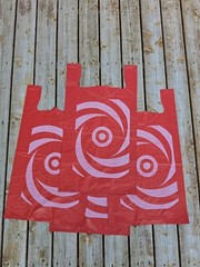 33×18.5in Target Plastic Grocery Bags Single Use Folded Art Crafts Trash Bag 4pc