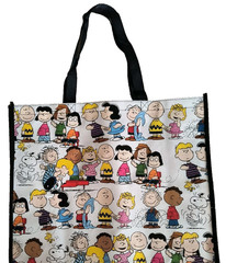 Peanuts Gang Charlie Brown White X-Large Reusable Shopping Gift Bag with Handle