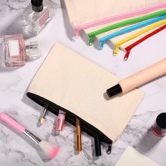 Frienda 18 Pieces Canvas Makeup Bag Multipurpose Small (18 Count), Multicolor