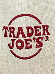 Trader Joe’s Mini Canvas Tote Shopping Bag Navy Reusable Limited Edition NWT