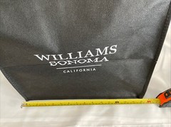 2 Williams Sonoma California Large Black Reusable Shopping Bags Totes Lightwt.