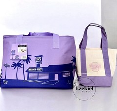 Trader Joe’s PURPLE Bag Set (1 Canvas & 1 Insulated) 💜 Free shipping New