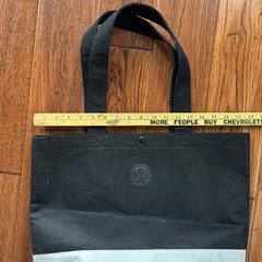 LULULEMON SHOPPING TOTE BAG, Reusable, Black & White Tyvek/Felt