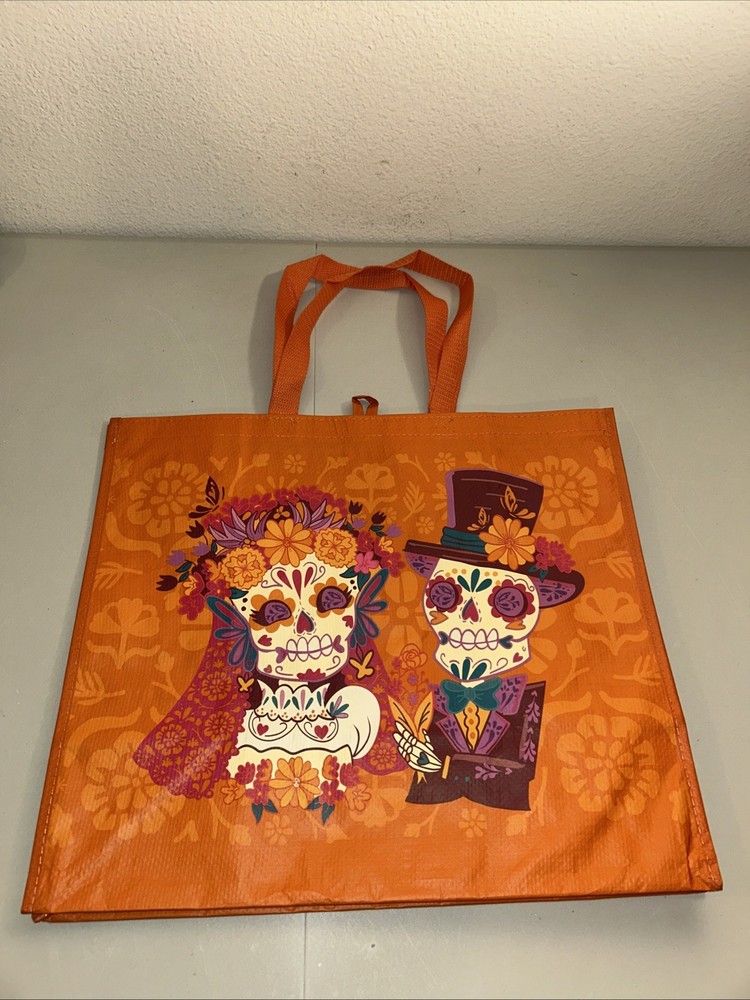 16×18 Dias De Los Muertos Day Of The Dead Skeletons Reusable Shopping Bag