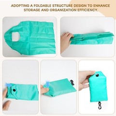 2 Pack Waterproof Foldable Shopping Bag Reusable Grocery Tote Bag