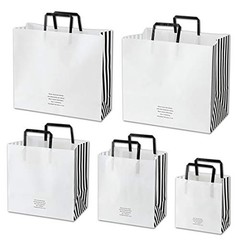 HEADS FIE-4P Japanese-Made Gift Paper Bags Fierte 50 count 22 x 25 x 14 cm Black