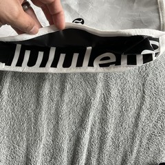 Lululemon Shopping Tote Bag Reusable Black And White 9×12 Lot Of 2