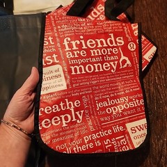 Lot of 8 Lululemon Shopping Bags Small Medium Large Totes Black White Red