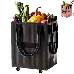 Reusable Grocery Bag on Wheel, Barrier-Free Transportation of Items, Foldable…