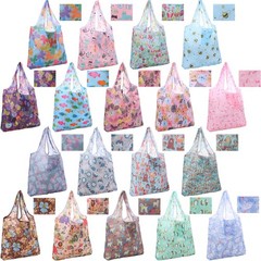 18 PCS Foldable Reusable Shopping Bags Machine Washable Grocery Waterproof