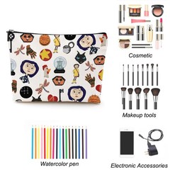 LONGXIN Mr. Bobinsky Cosmetic Make up Bag The Secret Door Lover Gift Beige