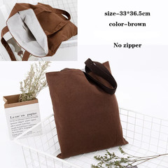 Canvas Cotton Bag Grocery Handbag Foldable Fabric Tote Bag Portable Storage Orga
