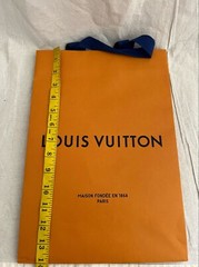 Louis Vuitton Reusable Paper Shopping Bag Orange 14″ x 9.6″ x 4.3″