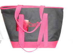 Trader Joe’s Insulated Cooler Tote Bag XL 7 Gallon Reusable Black Red New