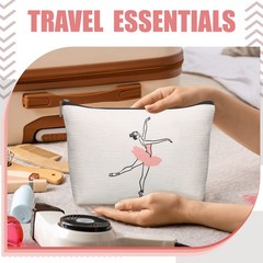 Gerrii 6 Pcs Dance Makeup Bag Gift Dancer Cosmetic mainly pink, white, black