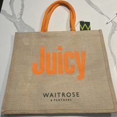 🇬🇧Waitrose/John Lewis LRG Bag “Juicy” Jute New US seller🇬🇧