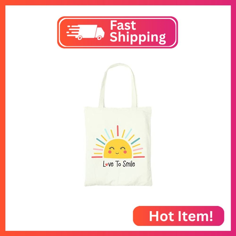 CurryFerry Cute Canvas Tote Bag for Women – Yellow Book Tote Bag – Inspirational