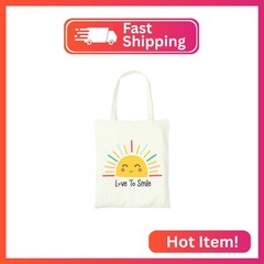 CurryFerry Cute Canvas Tote Bag for Women – Yellow Book Tote Bag – Inspirational