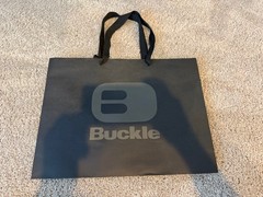 Buckle Clothing Reusable shopping Bag Black gift 16×12