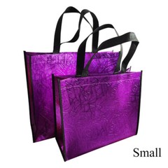 Foldable Laser Shopping Bag Reusable Waterproof Fabric Non-woven Bag Unisex