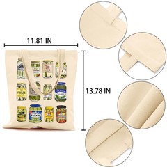 Pickle Jar Canvas Tote Bag Funny Aesthetic Vintage Bag For Women Utility Nove…