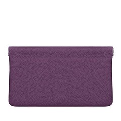 Genuine Leather Pocket Cosmetic Bag for Purse,Coin Purse Small, Purple