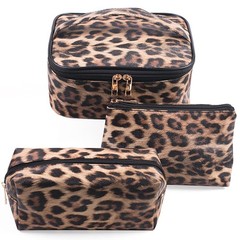 Kaxich 3PCS Leopard Print 21x15x12.3cm/8.27″ x 5.9” x 4.84”, Dark Curry
