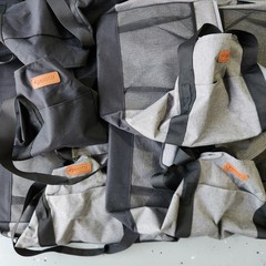 Lot of 4 MHOMER Utility Tote Bags Large Collapsible Reusable Grocery Storage