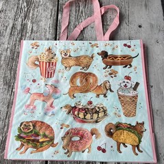 DOGS as Treats Large Reusable Shopping Bag TJ Maxx Eco Friendly Tote Bag