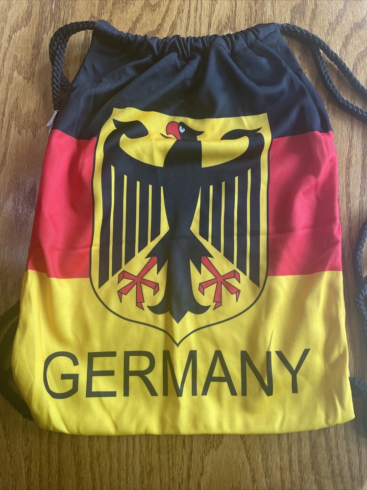 German Flag Cinch Bag Beach Bag Backpack 16” X 12”