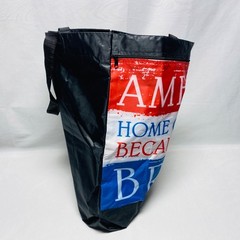 Patriotic Reusable Tote Bag With “America Home Of The Free” Red White Blue