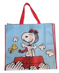 Snoopy Flying ACE X-Large Red Reusable Shopping Gift Bag with Handle 🆕Free Ship